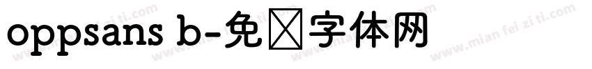 oppsans b字体转换